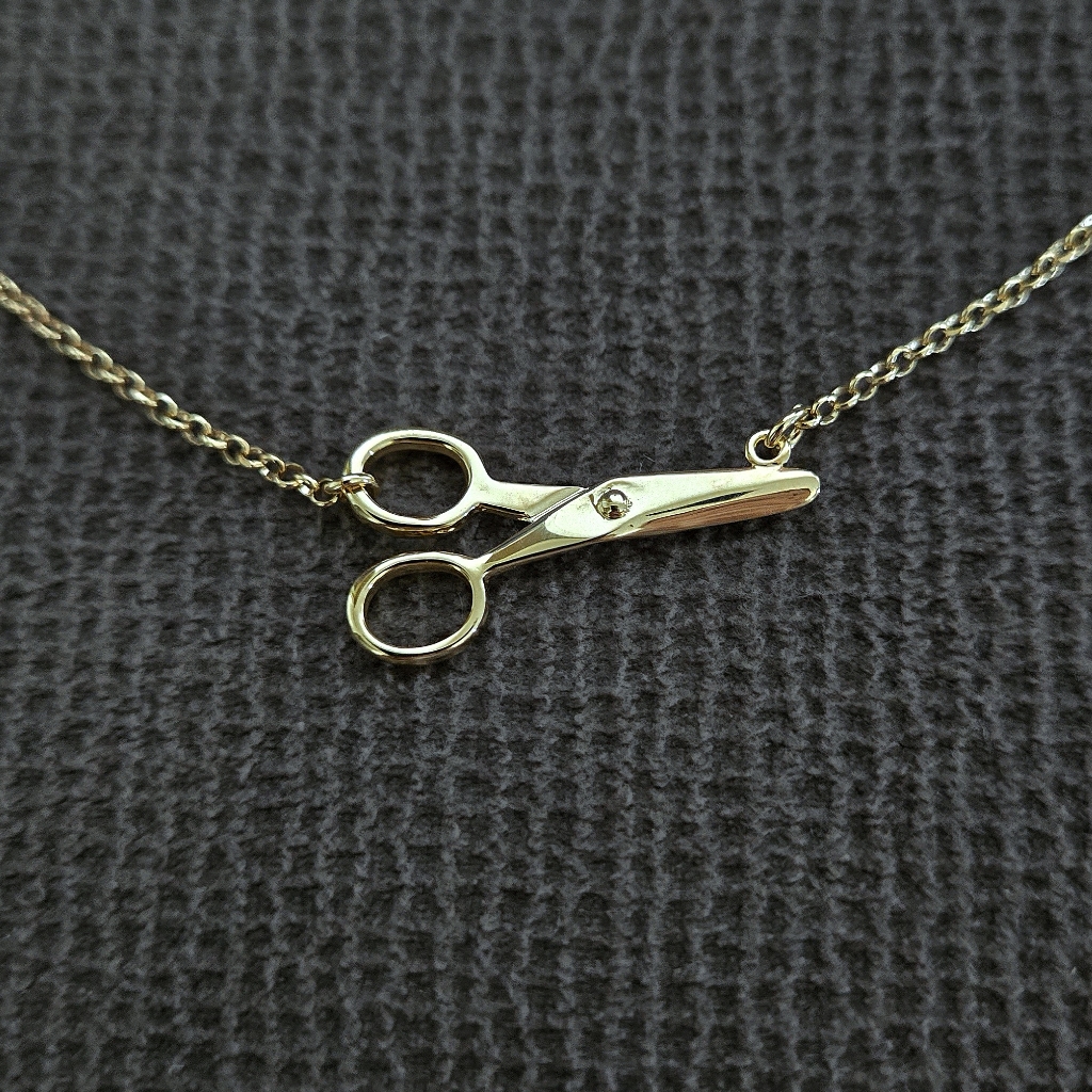 Mia Fiore Gold Stationary Scissors Pendant Necklace - Nwt